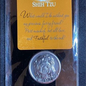 Brand New GANZ Shih Tzu Faithful Friends Card and Token Keepsake
